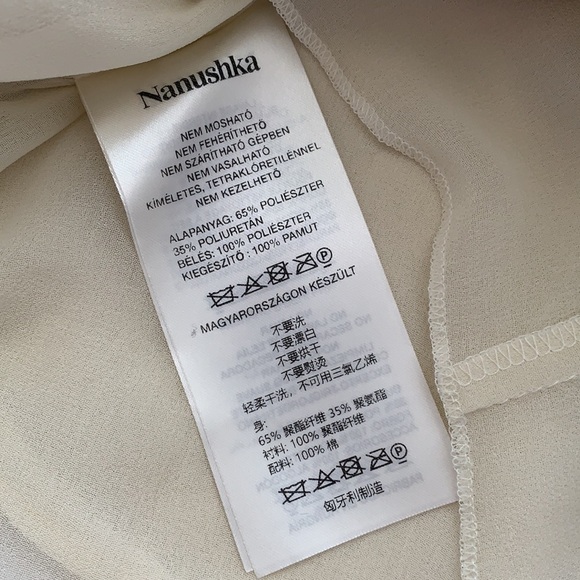 NWT nanushka a line western mini skirt in cream sz XS - Picture 8 of 8